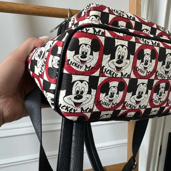 Loungefly Disney Parks Mickey Mouse Club Mini Backpack - Like New- Black & White - Picture 5 of 14